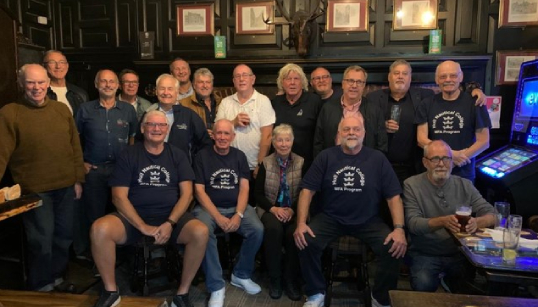 Image:Nautilus member Captain Stephen Gudgeon at the latest catch-up his old friends from nautical school – a reunion tradition that began with a letter to the NUMAST Telegraph 25 years ago.