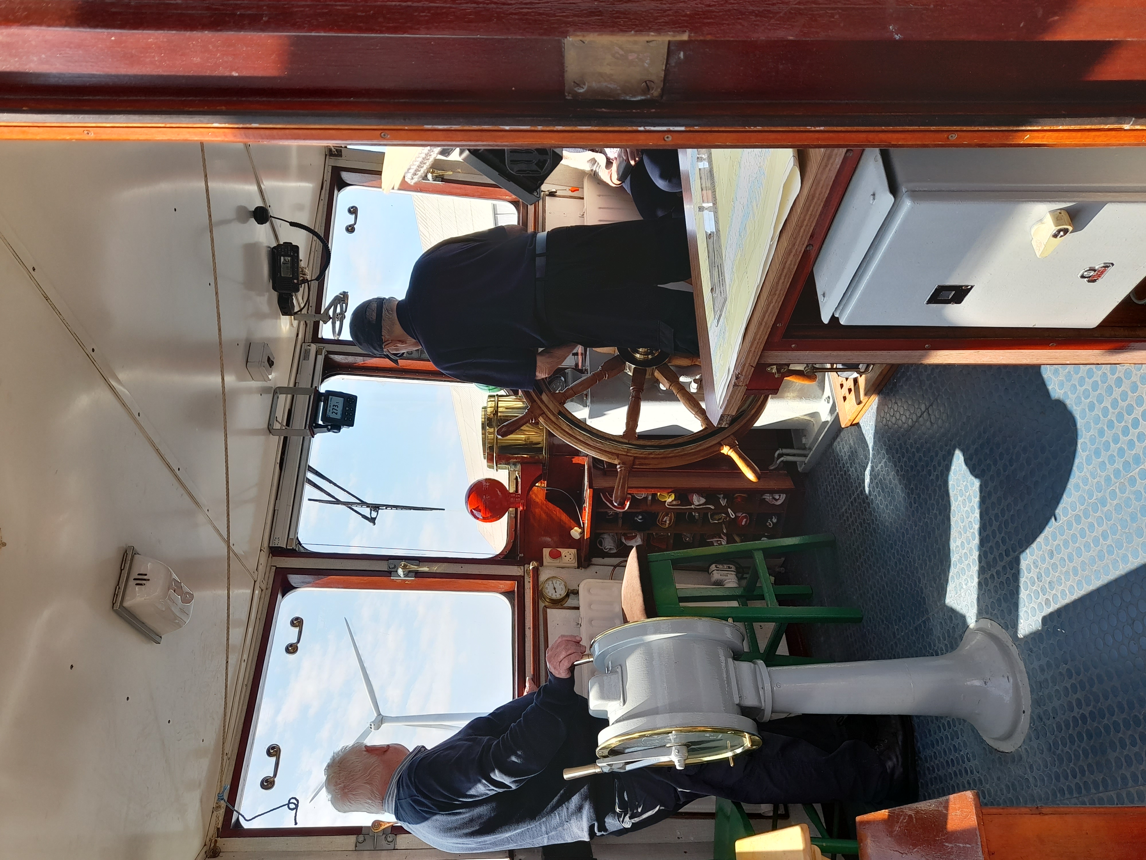 (L-R) Brocklebank crew Captain David Crantham and second mate Derek Bowker. Image: Clive Evans Image:(L-R) Brocklebank crew Captain David Crantham and second mate Derek Bowker. Image: Clive Evans
