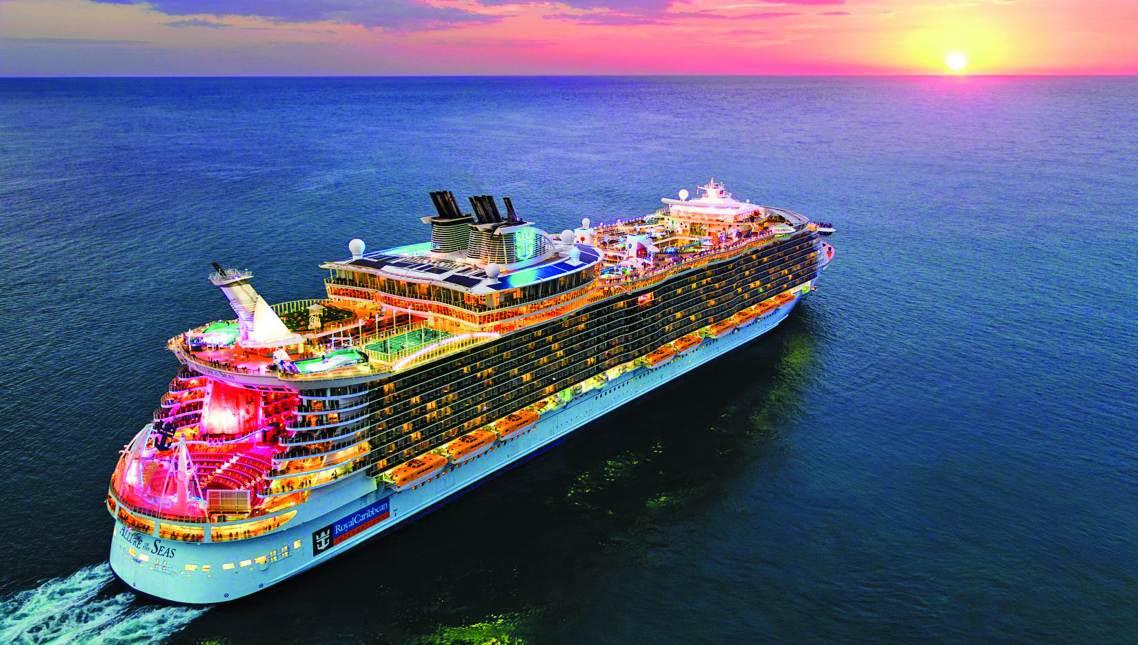 The Royal Caribbean vessel Allure of the Seas. Image: Royal Caribbean International Image:The Royal Caribbean vessel Allure of the Seas. Image: Royal Caribbean International