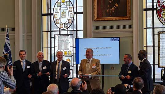 Lord West of Spithead, a former First Sea Lord, at the Trinity House launch event marking the official transfer of the seafarers' centres located at the ports of Immingham, Bristol, and Felixstowe to the new QVSR Seafarers Centres charity. Image: QVSR Image:Lord West of Spithead, a former First Sea Lord, at the Trinity House launch event marking the official transfer of the seafarers' centres located at the ports of Immingham, Bristol, and Felixstowe to the new QVSR Seafarers Centres charity. Image: QVSR