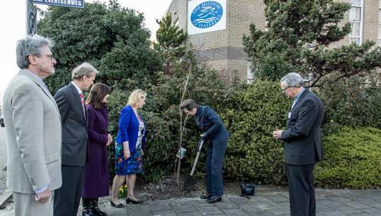 HRH The Princess Royal planting a tree outside The Mission to Seafarers in Rotterdam as part of the Queen's Green Canopy initiative to mark the Platinum Jubilee. Image: The Mission to Seafarers. Image: Nautilus International Image:HRH The Princess Royal planting a tree outside The Mission to Seafarers in Rotterdam as part of the Queen's Green Canopy initiative to mark the Platinum Jubilee. Image: The Mission to Seafarers. Image: Nautilus International