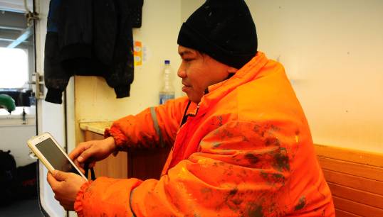 Image:Quality and cost of connectivity at sea are still concerning for seafarers. Image: Danny Cornelissen