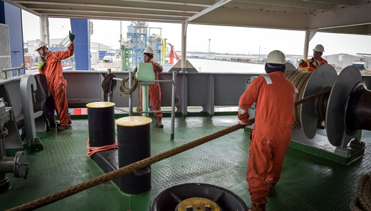 Seafarers at work in the video created for Sea Sunday. Image: Sailors' Society Image:Seafarers at work in the video created for Sea Sunday. Image: Sailors' Society