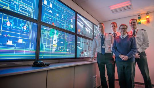 Cadets at monitors during ship engine simulator training. Image: Getty Images Image:Cadets at monitors during ship engine simulator training. Image: Getty Images