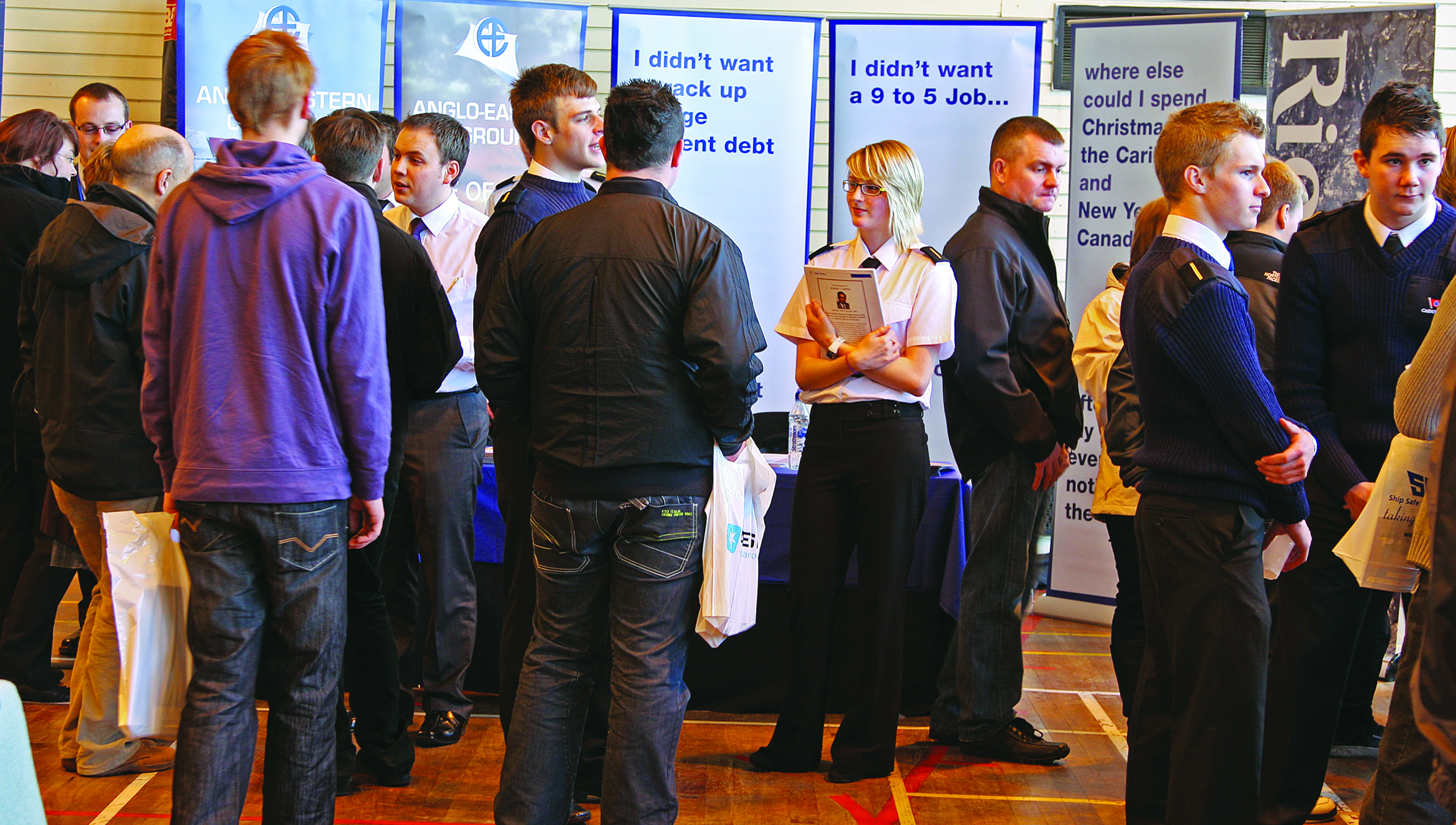 Image:Nautilus organisers regularly host presentations for first-phase cadets and drop-in surgeries at Fleetwood Nautical Campus and other colleges.