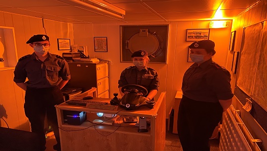 Sea Cadets in Birkenhead have built a ship simulator to help them master their navigation skills during lockdown. Image: Sea Cadets Image:Sea Cadets in Birkenhead have built a ship simulator to help them master their navigation skills during lockdown. Image: Sea Cadets