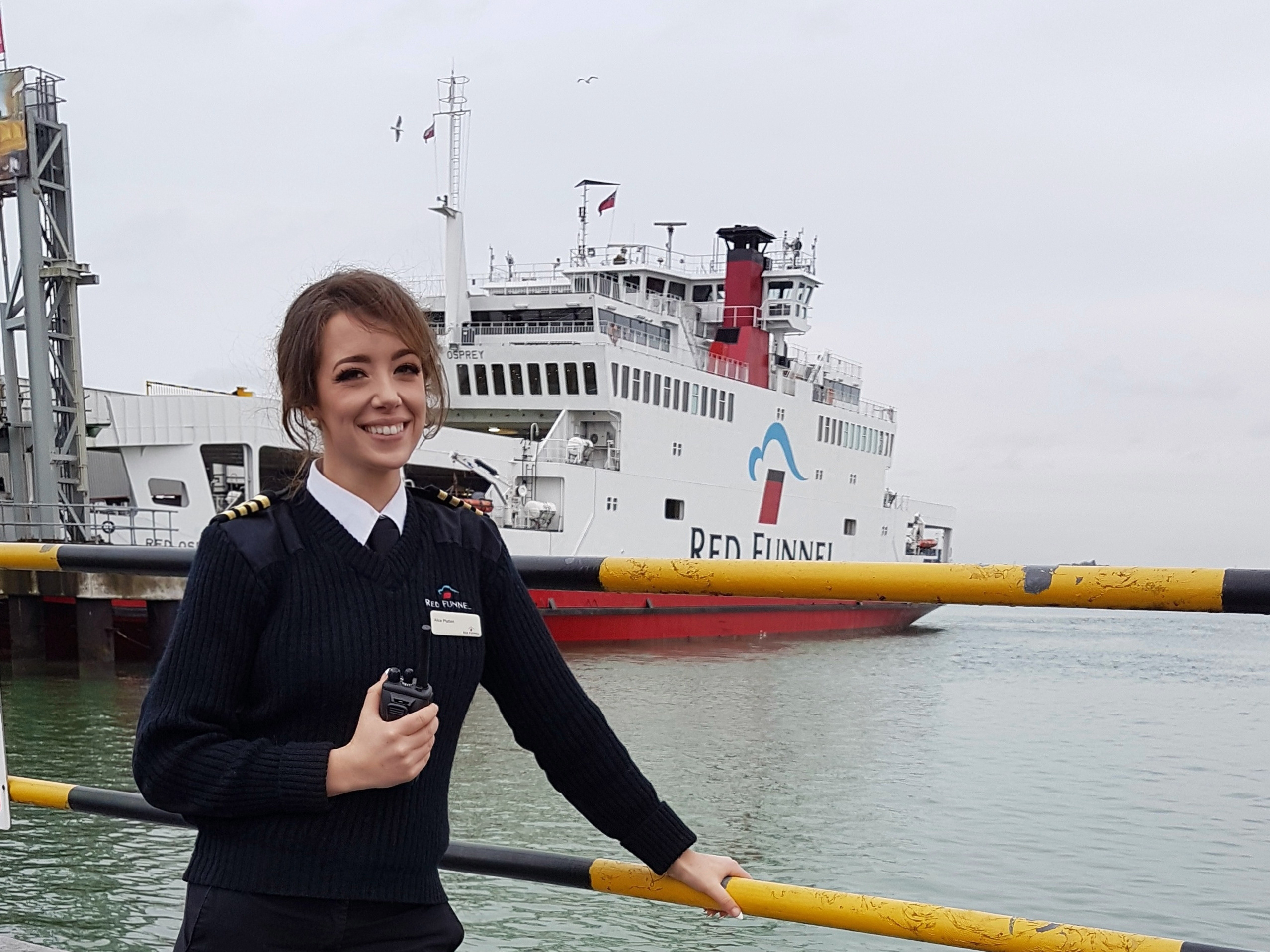 Alice Duncan, Red Funnel's first female captain. Image:Alice Duncan, Red Funnel's first female captain.