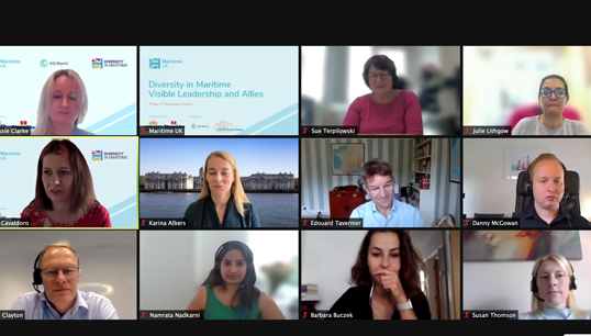 Panel speakers at the Diversity in Maritime – Visible Leaders and Allies – online roundtable, held on the final day of London International Shipping Week. Image:Panel speakers at the Diversity in Maritime – Visible Leaders and Allies – online roundtable, held on the final day of London International Shipping Week.