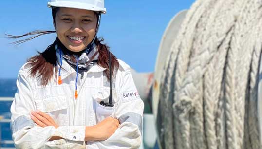 Image:Beyond the 2%: The report highlights the vital need for change within the maritime industry to improve recruitment and retention of women seafarers. Image: The Mission to Seafarers