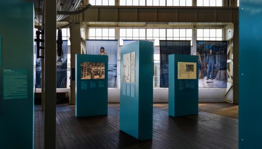 Nautilus members' stories are told in the SHE_SEES exhibition in Portsmouth Historic Dockyard. Image: Emilie Sandy Image:Nautilus members' stories are told in the SHE_SEES exhibition in Portsmouth Historic Dockyard. Image: Emilie Sandy