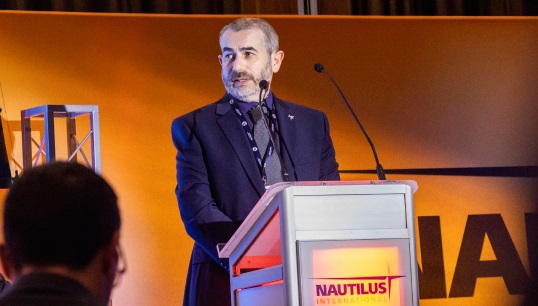 Nautilus member Allan Dickson proposed the motion Tackle Flags of Convenience and Grow Domestic Shipping at the 2023 Nautilus General Meeting. Image: Brad Wakefield
Image:Nautilus member Allan Dickson proposed the motion Tackle Flags of Convenience and Grow Domestic Shipping at the 2023 Nautilus General Meeting. Image: Brad Wakefield