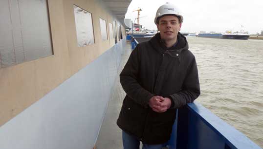 Student Tom van Esch aboard Ab Initio. Images: all Nautilus International Image:Student Tom van Esch aboard Ab Initio. Images: all Nautilus International