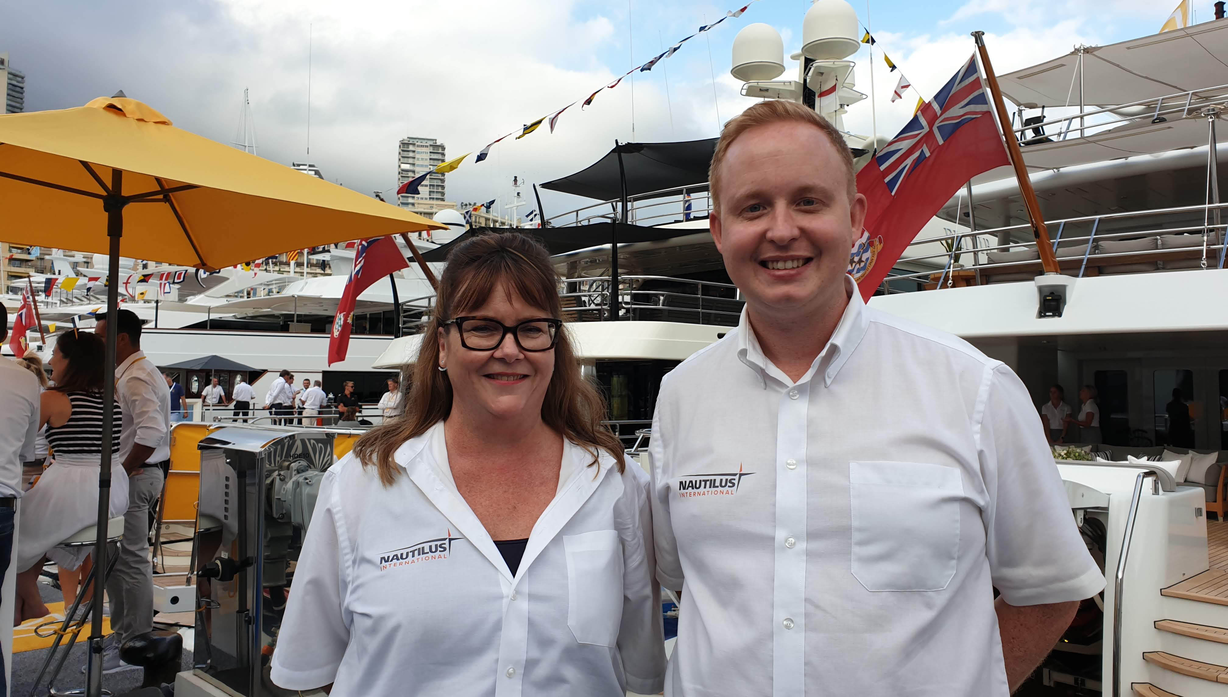 Image:The Union’s sea service administrator Pauline Parry with international organiser Danny McGowan