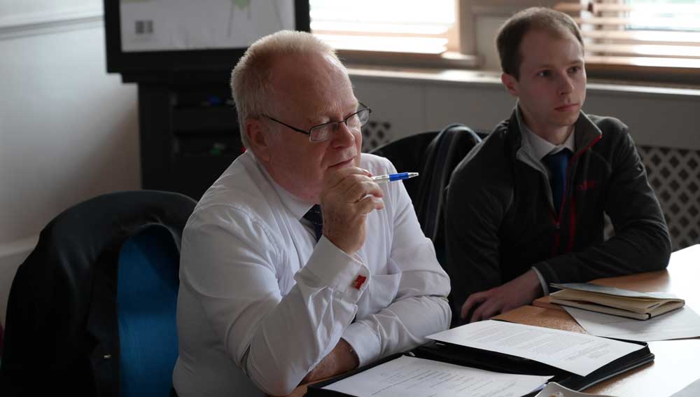 Nautilus Professional and Technical Forum chair Clive Evans (left) at a past Forum meeting Image:Nautilus Professional and Technical Forum chair Clive Evans (left) at a past Forum meeting