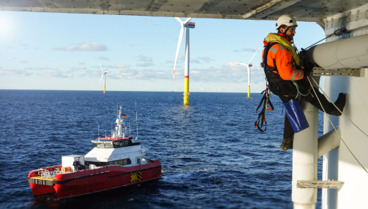Some of the seafaring jobs in offshore renewables are on crew transport vessels taking technicians out to wind turbines. Image: Getty Images
Image:Some of the seafaring jobs in offshore renewables are on crew transport vessels taking technicians out to wind turbines. Image: Getty Images