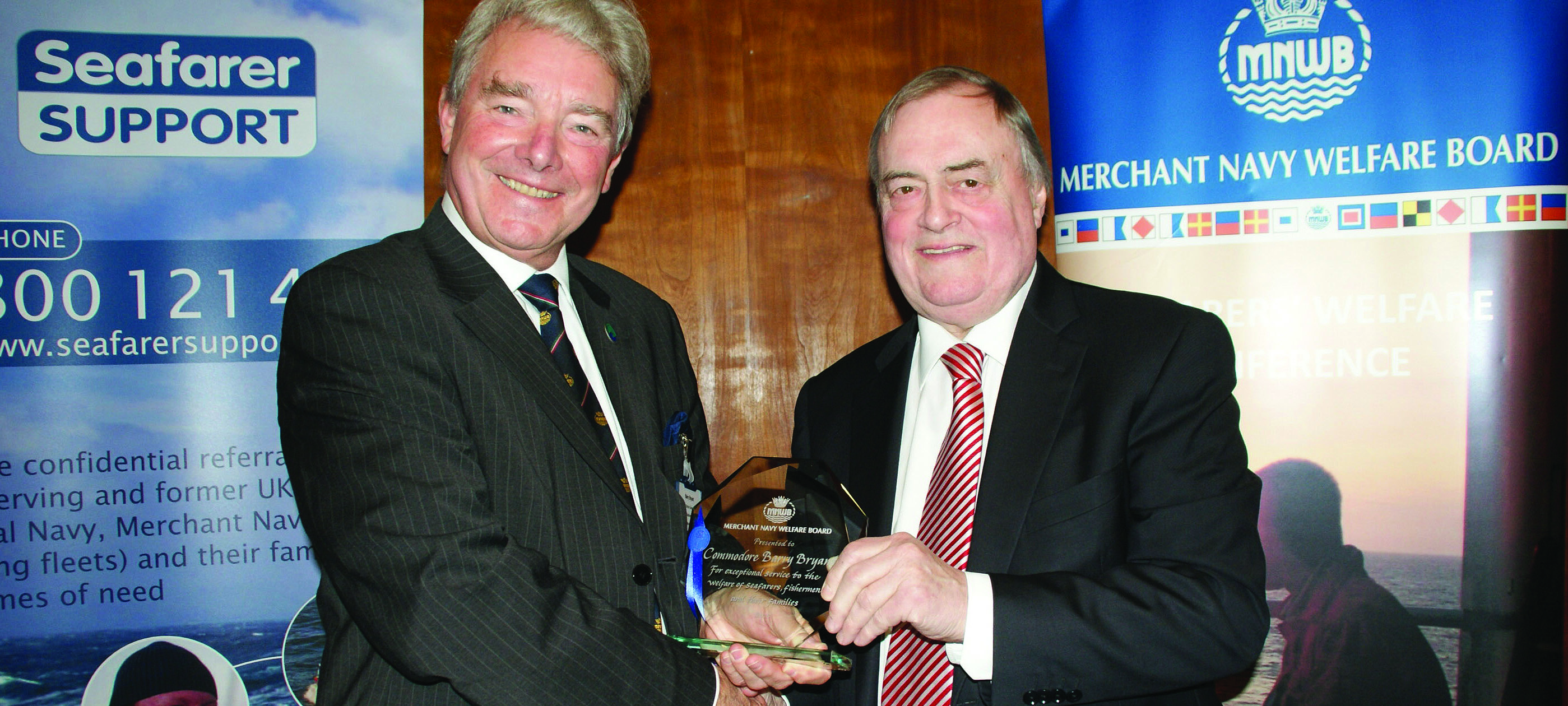 Image:Seafarers UK director general Commodore Barry Bryant also received an exceptional service award.