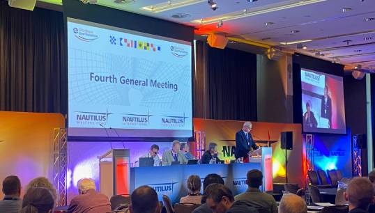 Nautilus Member Henk Eijkenaar proposing the motion Safety of Navigation near offshore installations to the 2023 Nautilus International General Meeting. Image: Nautilus International Image:Nautilus Member Henk Eijkenaar proposing the motion Safety of Navigation near offshore installations to the 2023 Nautilus International General Meeting. Image: Nautilus International