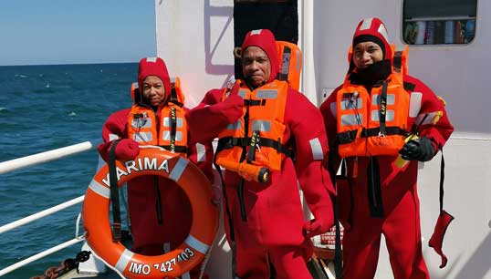 Crew from the vessel scooping first prize – the Karima. All images: The Seafarers' Charity Image:Crew from the vessel scooping first prize – the Karima. All images: The Seafarers' Charity