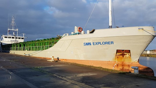 Image:The Liberian-flagged SMN Explorer. Image: Marine Accident Investigation Branch