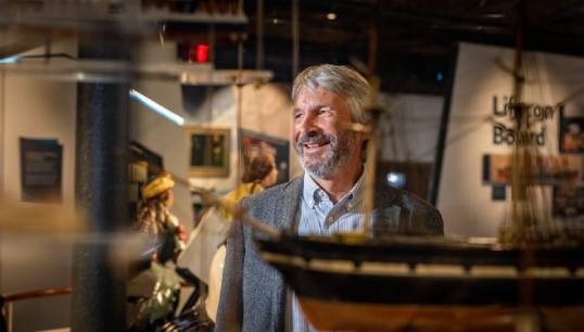 Image:Andrew Linington, author of Pulling Together: The Making of a Global Maritime Trade Union. Image; Brad Wakefield