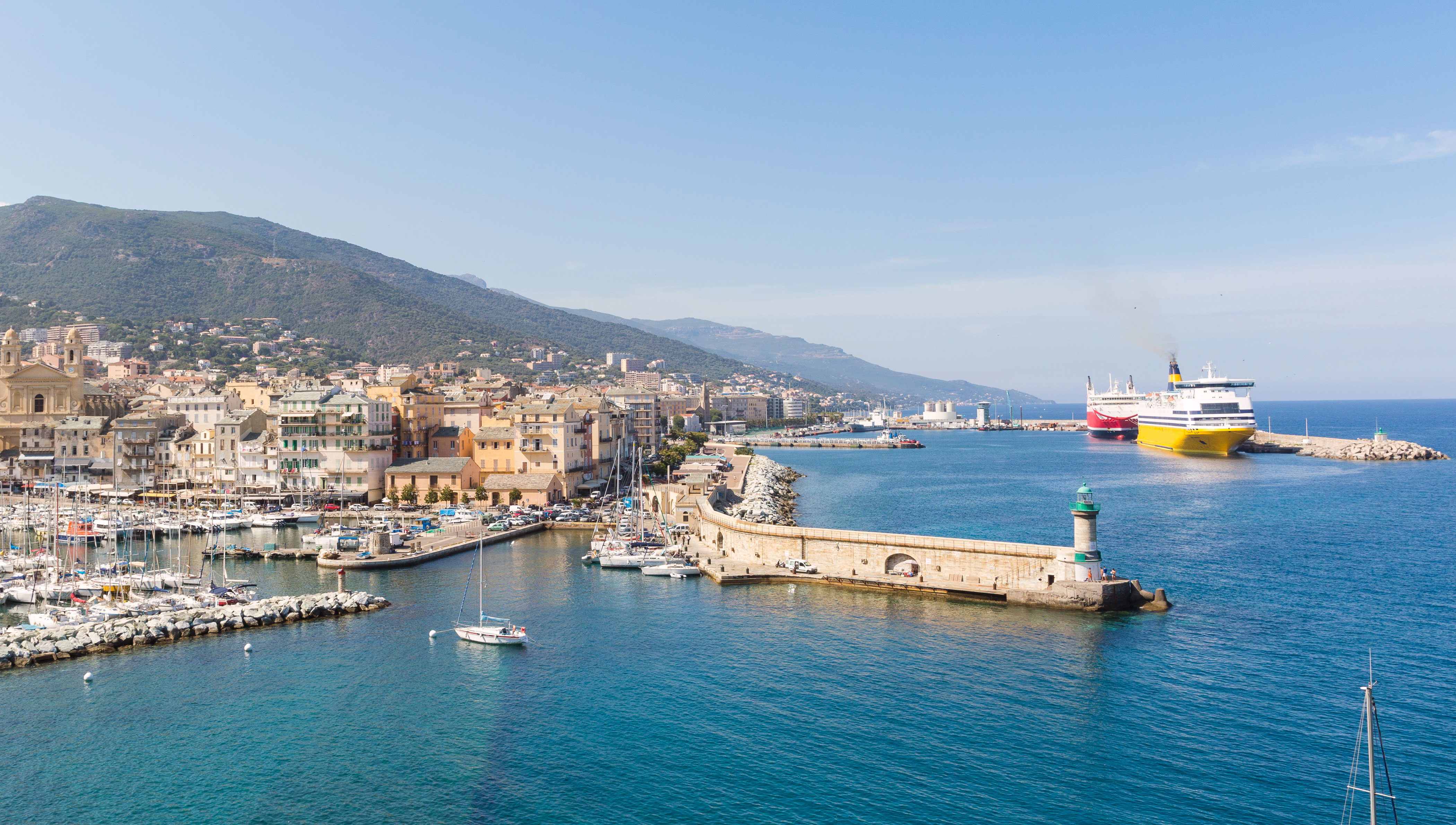 Image:The strike halted traffic to the Corsican port of Bastia. Image: Getty