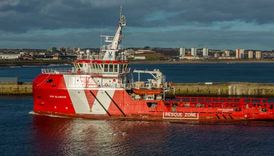 Vroon fleet vessel VOS Glamour in Aberdeen in 2015. Deeside Crewing Services provides services to Deeside (Guernsey) Ltd, in support of crewing vessels for Vroon Offshore Services Ltd. Pictured: Image Wikimedia Commons. Image:Vroon fleet vessel VOS Glamour in Aberdeen in 2015. Deeside Crewing Services provides services to Deeside (Guernsey) Ltd, in support of crewing vessels for Vroon Offshore Services Ltd. Pictured: Image Wikimedia Commons.