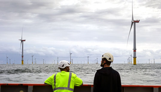 Windfarm transfer vessel. Image: Getty Images Image:Windfarm transfer vessel. Image: Getty Images