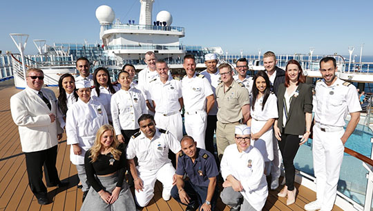 Image:Princess Cruises crew: Nautilus has been working closely with members since the Covid-19 outbreak onboard Diamond Princess
