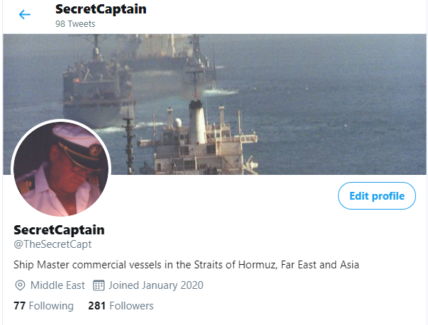 The 'SecretCaptain' Twitter account has been sharing concerns about the crew change crisis Image:The 'SecretCaptain' Twitter account has been sharing concerns about the crew change crisis