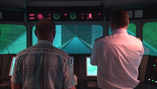 Simulated sailing through Stad ship tunnel with Hurtigruten ship MS "Midnatsol." Image: Norweigan Coastal Administration Image:Simulated sailing through Stad ship tunnel with Hurtigruten ship MS "Midnatsol." Image: Norweigan Coastal Administration