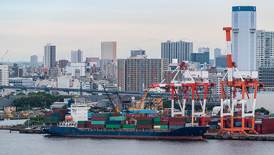 Image:Tokyo port: Japan's Prime Minister Shinzo Abe has declared a one-month state of emergency over the coronavirus outbreak 
