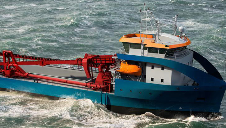 A Hanson dredging vessel. Image:A Hanson dredging vessel.