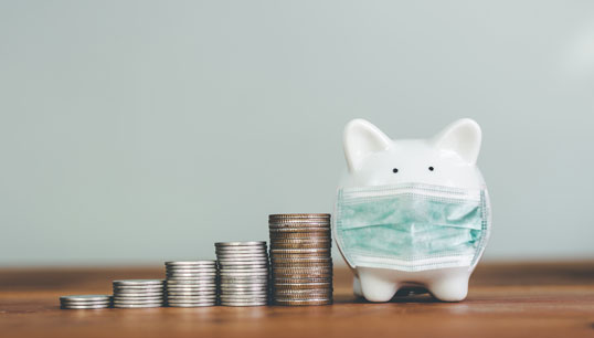 Image:The pandemic is a threat to wealth as well as health. Image Getty Images