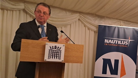 Nautilus general secretary Mark Dickinson at the parliamentary event where the Maritime UK Diversity in Maritime Pledge was launched. Image: Nautilus International Image:Nautilus general secretary Mark Dickinson at the parliamentary event where the Maritime UK Diversity in Maritime Pledge was launched. Image: Nautilus International