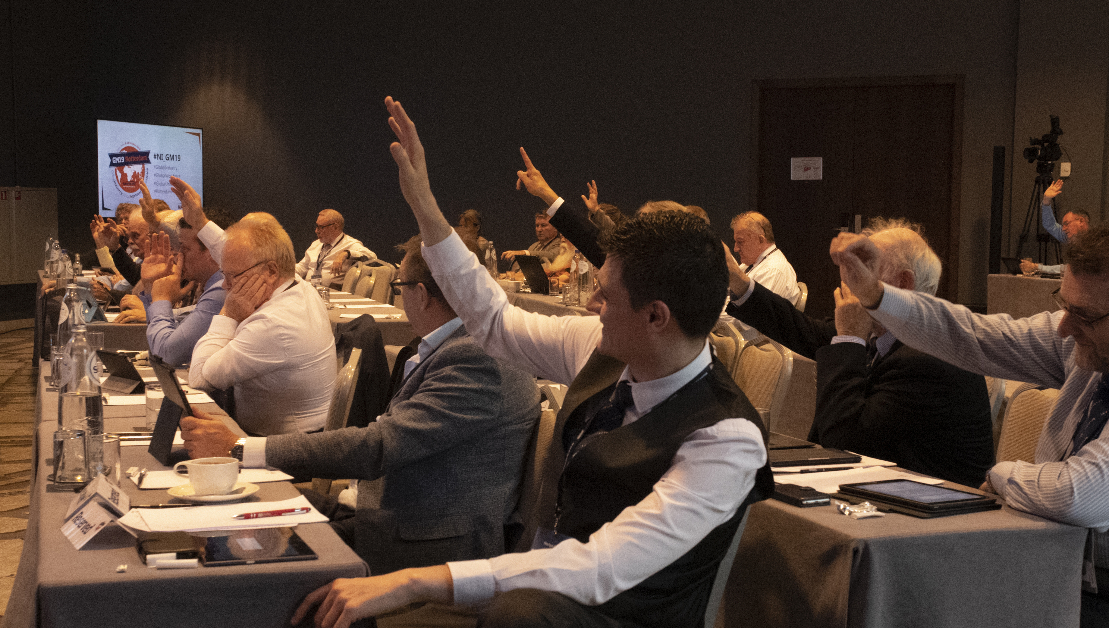 Voting at a previous Rules General Meeting. Image: Nautilus International Image:Voting at a previous Rules General Meeting. Image: Nautilus International
