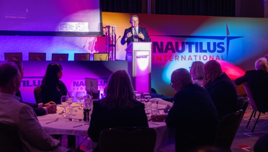 Nautilus general secretary Mark Dickinson speaking to members at the General Meeting 2023. All GM23 images: Brad Wakefield Image:Nautilus general secretary Mark Dickinson speaking to members at the General Meeting 2023. All GM23 images: Brad Wakefield