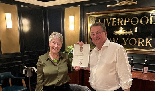 Image:Lesley Mercer recognised for service as a Nautilus Trustee Director and lifelong commitment to the trade union movement