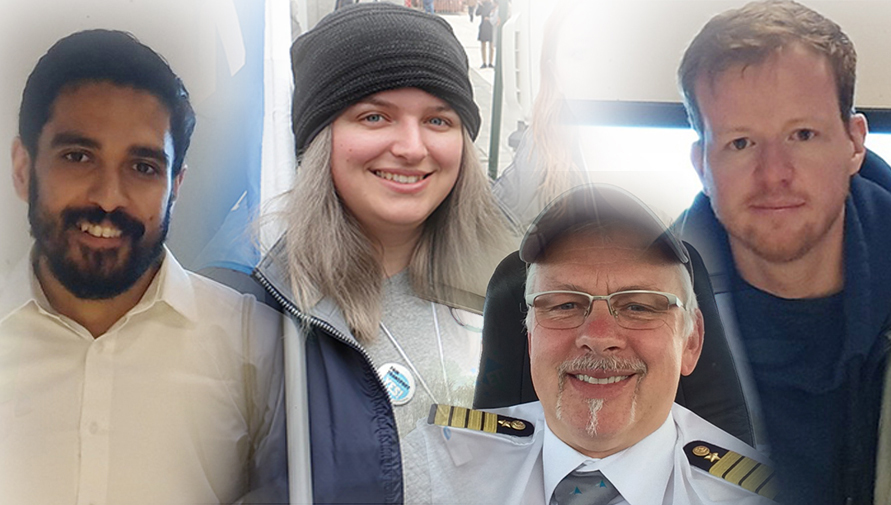 Four of the six new members who will be invited to the 41st Nautilus Council meeting in Rotterdam on 26 June. From left: Bari Khan, Samantha Belfitt, Harald Ludwig and Ashley Gale. Image:Four of the six new members who will be invited to the 41st Nautilus Council meeting in Rotterdam on 26 June. From left: Bari Khan, Samantha Belfitt, Harald Ludwig and Ashley Gale.