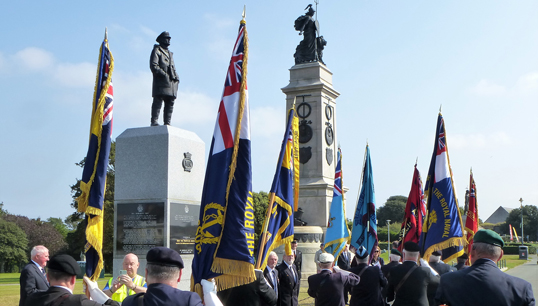 A standards march for Merchant Navy Day celebrations at the Plymouth Merchant Navy Monument. Image: Paul Wright Image:A standards march for Merchant Navy Day celebrations at the Plymouth Merchant Navy Monument. Image: Paul Wright