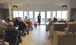 Image:A seond service was also held for residents in the Nautilus Care Home with readings by staff and volunteers.