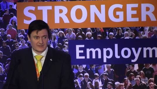 Image:Nautilus director of organising Martyn Gray addresses the UK Branch Conference 2025. Image: Nautilus International