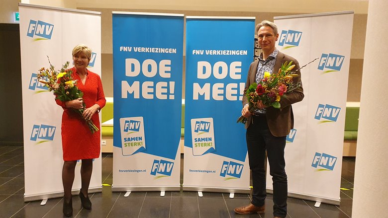 Wie wordt de nieuwe FNV voorzitter: Kitty Jong (links) of Tuur Elzinga (rechts) Image:Wie wordt de nieuwe FNV voorzitter: Kitty Jong (links) of Tuur Elzinga (rechts)