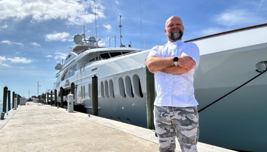 Image:Maritime influencer  and veteran superyacht chef Danny Davies. Images: @FutureChefProject