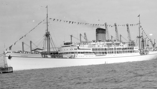 One-time royal yacht SS Gothic. Image: State Library of Victoria Image:One-time royal yacht SS Gothic. Image: State Library of Victoria