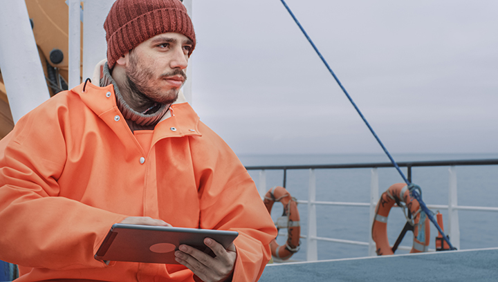 Seafarer on the internet. Image: Getty Images Image:Seafarer on the internet. Image: Getty Images