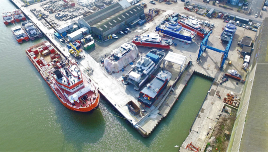 Image:Daughter craft are used by the offshore wind industry to safely transfer technicians between the in-field service operation vessel (SOV). Image: Maurice Gray