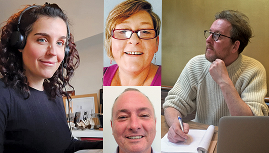 Image:Nautilus caseworkers from left Laura Molineux, Sandra Silverwood, Iain Lindsay, John Norris : Image: Nautilus International