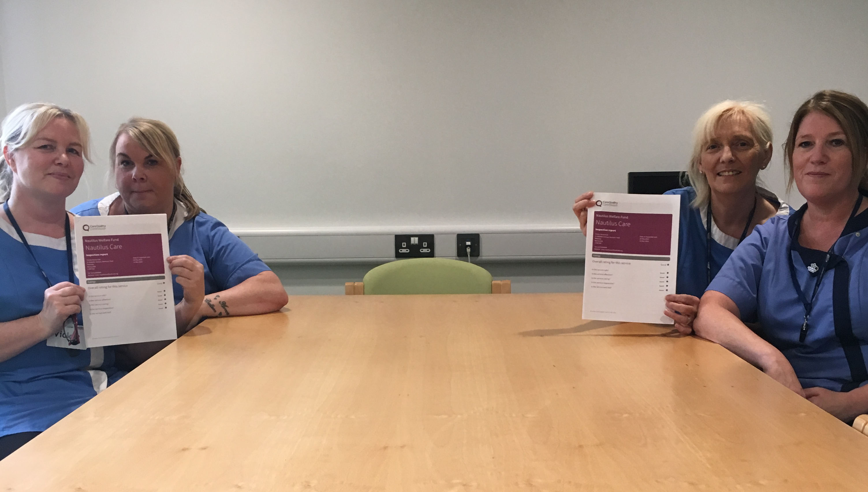 Image:Some of the 18-strong domiciliary care team at Nautilus Mariners' Park.