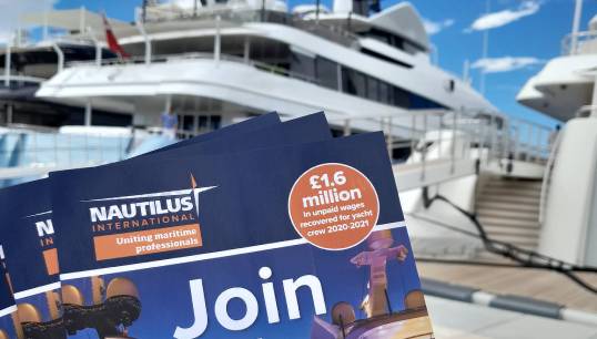 Membership growth and the war in Ukraine have both contributed to an increased demand among yacht crew for Nautilus's help with unpaid wages. Image: Nautilus International
Image:Membership growth and the war in Ukraine have both contributed to an increased demand among yacht crew for Nautilus's help with unpaid wages. Image: Nautilus International